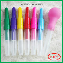 Colored Ink Type Kids Painting Blow Pen Set